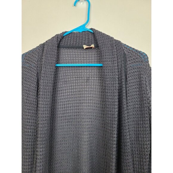 Pixley Stitch Fix Womens Cardigan Small Gray Long Sleeve Open Long Line Classic - Picture 2 of 6